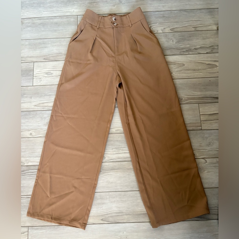 Stylish Brown Wide-Leg Pants
